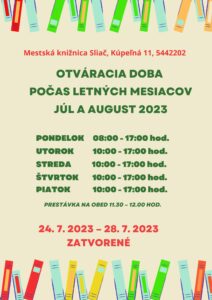 Otváracia doba leto 2023