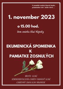 Pamiatka zosnulých 2023