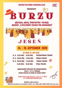 Burza jeseň 2026